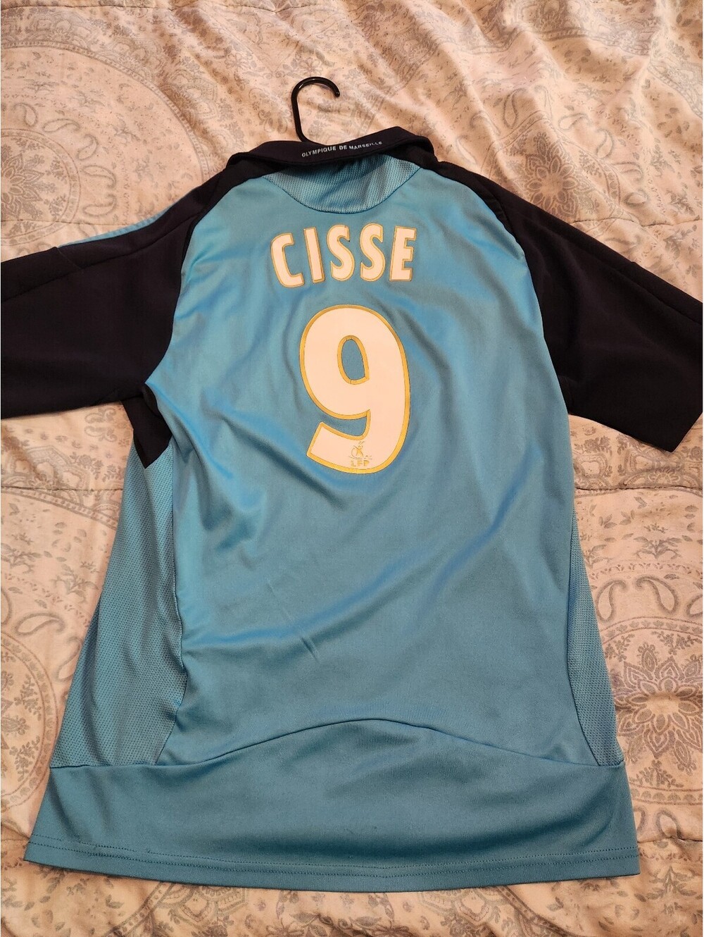 Olympique Marseille 2008/2009 Cisse France Away Soccer Jersey Size M